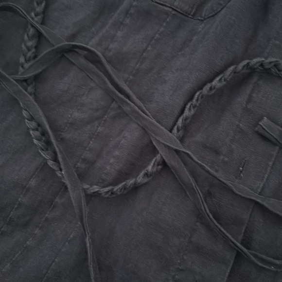 100% Linen Dark Sleeveless Shirt - Picture 3 of 7